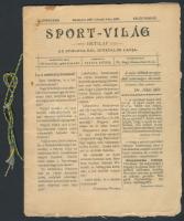 1895 Sport-világ, az Athleta-bál hivatalos lapja, 2. évf., érdekes aktuálpolitikai írásokkal