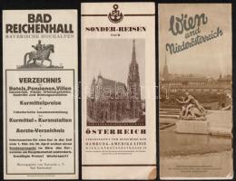 cca 1930-40 5 db külföldi képes utazási prospektus / 4 picture tourist guides
