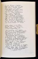 Arany János Kapcsos Könyve. Bp., 1982, Magyar Helikon-Akadémiai Kiadó. Harmadik kiadás. Hasonmás kiadás. Kiadói egészműbőr kötés, rézlemez kapoccsal.