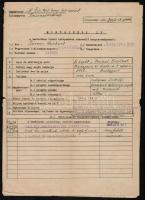 1879-1944 5 db különböző katonai okmány(harctéri szolgálati lap, sebesülési érem viseléséről szóló i...