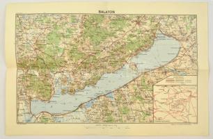 cca 1936 a Balaton térképe, 1:200000, 31×47,5 cm