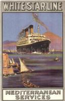 White Star Line, Mediterranean services, Alfieri & Lacroix. 1935 Brüssel Allgemeine Internationale Weltausstellung So. Stpl.