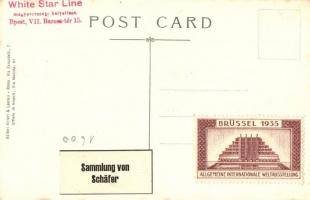 White Star Line, Mediterranean services, Alfieri & Lacroix. '1935 Brüssel Allgemeine Intern...