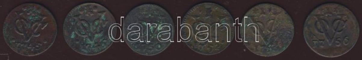 Kis tétel Holland Kelet-India/Zeeland tartományi címerrel 1745-1756. 1D (6x) T:2/3,3