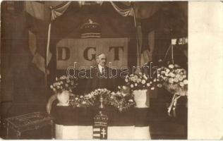 1922 DGT Dunai Gőzhajózási Társaság, szolgálati jubileum, belső / DDSG staff service jubilee, interior, photo (EK)