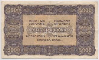 1923. 5000K "Magyar Pénzjegynyomda Rt. Budapest" T:III,III-