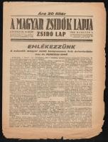 1940 A Magyar Zsidók Lapja 2. évfolyamának 10. száma
