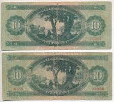 1947. 10Ft (2x) T:III-