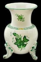 Herendi Apponyi karmos váza, kézzel festett, jelzett (koronás), hibátlan, m:16 cm, d: 10 cm