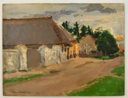 Ferenczy Valér (1885-1954): Utca részlet. Olaj, karton, jelzett, 27×35 cm