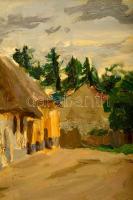 Ferenczy Valér (1885-1954): Utca részlet. Olaj, karton, jelzett, 27×35 cm