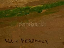 Ferenczy Valér (1885-1954): Utca részlet. Olaj, karton, jelzett, 27×35 cm