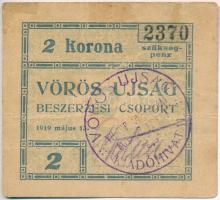 Budapest / Vörös Újság 1919. 1K T:III