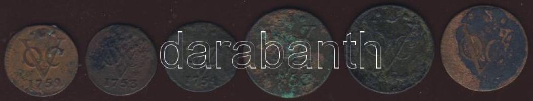 Kis tétel Holland Kelet-India/Utrecht tartományi címerrel 1746-1754. 1/2D-1D (6x) T:2/3,3