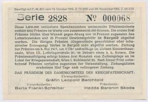 Ausztria 1916. 20h "Zita királyné gyermeknap sorsjegy" T:I,I-  Austria 1916. 20 Heller &qu...