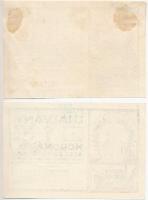 Budapest 1919. "Ganz Törzsgyár" 1K utalványa (2x) egyik sorszám nélkül T:I-,II egyik hátol...