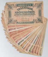 1946. 17db-os vegyes adópengő bankjegy tétel, közte fordított címer és amelyekNEK T:III,III-