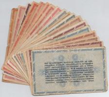 1946. 17db-os vegyes adópengő bankjegy tétel, közte fordított címer és "amelyekNEK" T:III,...