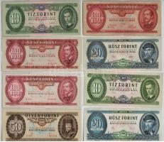 1949-1992. 10Ft-500Ft 9db-os forint bankjegy tétel T:I-III-