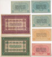 Olaszország / Velence / Osztrák-magyar megszállás 1918. 5c (3x) + 10c + 50c + 1L + 2L T:I-III-
Ital...