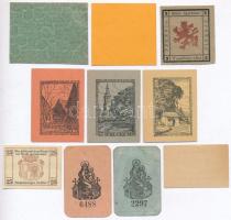 Német Birodalom ~1919. 10db-os szükségpénz tétel, közte Obercunnersdorf 10pf-25pf-50pf, Bevensen 5pf...