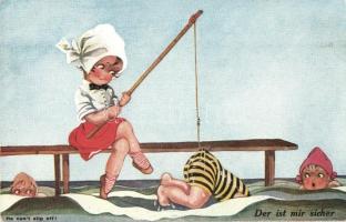 12 db RÉGI gyermek motívumlap több lithoval, vegyes minőség / 12 pre-1945 children motive cards with...