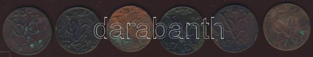 Kis tétel Holland Kelet-India/Utrecht tartományi címerrel 1755-1794. 1D (6x) T:2/3,3