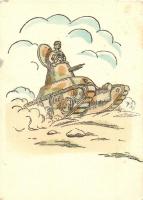 9 db RÉGI katonai motívumlap, vegyes minőség / 9 pre-1945 military motive cards, mixed quality