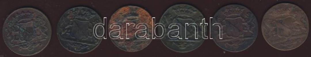 Kis tétel Holland Kelet-India/Utrecht tartományi címerrel 1755-1794. 1D (6x) T:2/3,3