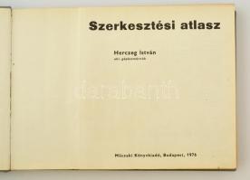 Szerkesztési atlasz. Szerk.: Herczeg István. Bp., 1976, Műszaki. Kiadói műbőr-kötés, az elülső előzéklap szakadt.