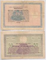 Pécs 1919. 20K sorszám előtt rozetta + 50K sorszám előtt csillag + 100K sorszám előtt rozetta "...