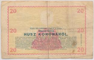 Pécs 1919. 20K sorszám előtt rozetta + 50K sorszám előtt csillag + 100K sorszám előtt rozetta "...