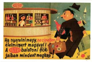 4 db MODERN használatlan magyar reklámlap / 4 modern unused Hungarian advertisement postcards
