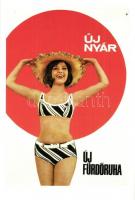 4 db MODERN használatlan magyar reklámlap / 4 modern unused Hungarian advertisement postcards