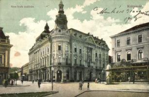 Kolozsvár, Cluj; New York szálloda, Schuster Emil üzlete és saját kiadása / hotel, shops (EK)