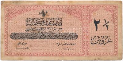 Oszmán Birodalom 1916-1917. 2 1/2p T:III,III- Ottoman Empire 1916-1917. 2 1/2 Piastres C:F,VG