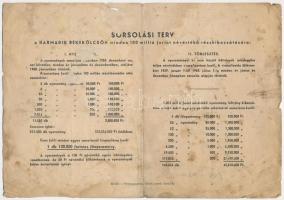 Budapest 1952. "Harmadik Békekölcsön" sorsjegy 100Ft-ról, szárazpecséttel + 1954. "Öt...