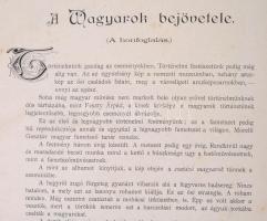 1895 A magyarok bejövetele. Feszty Árpád körképe. Feszty Árpád festménye után metszette Morelli Gusz...