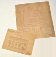 1929 Makói lakóház aláírt, jelzett tervrajzai. Két rajz.