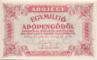 1946. 1.000.000AP fehér papír, "5600"-as rendeletszámmal T:I