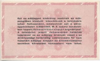 1946. 1.000.000AP fehér papír, "5600"-as rendeletszámmal T:I