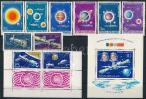 1963-1981 Space Research 5 sets + 2 stamps + 2 blocks 1963-1981 Űrkutatás motívum 5 klf sor + 2 db ö...