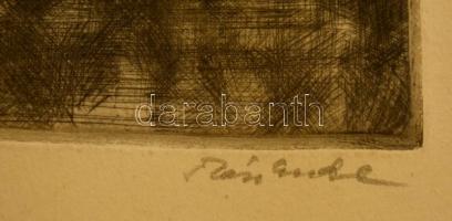 Szász Endre (1926-2003): Vízparton. Rézkarc, papír, jelzett, 14,5×16 cm