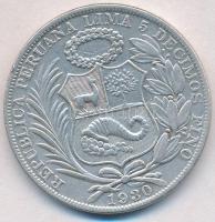 Peru 1930. 1S Ag T:2,2- ph.
Peru 1930. 1 Sol Ag C:XF,VF edge error
Karuse KM#218.2