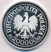 Lengyelország 1992. 200.000Zl Ag "Amerika felfedezése" T:PP ujjlenyomat, kis szennyeződés
...