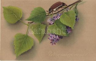 10 db RÉGI különbözőféle üdvözlőlap, vegyes minőség / 10 pre-1945 greeting cards, mixed quality