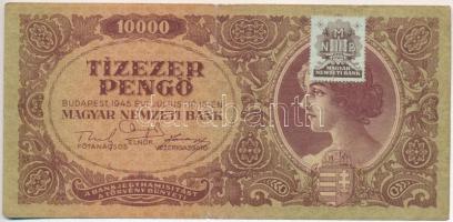 1945. 10.000P betűhibás "MNB" bélyeggel T:III