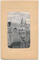 Budapest I. Halászbástya, Grainer-féle gobelin képek. textillap / tapestry textile card (EK)