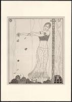 Kozma Lajos (1884-1948): Táncosnő. Cinkográfia, papír, jelzett a cinkográfián, paszpartuban, 20×17 cm