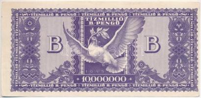 1946. 10.000.000BP vágáshiba miatt erősen eltolódott elő- és hátlapi nyomat T:I-
Adamo P38